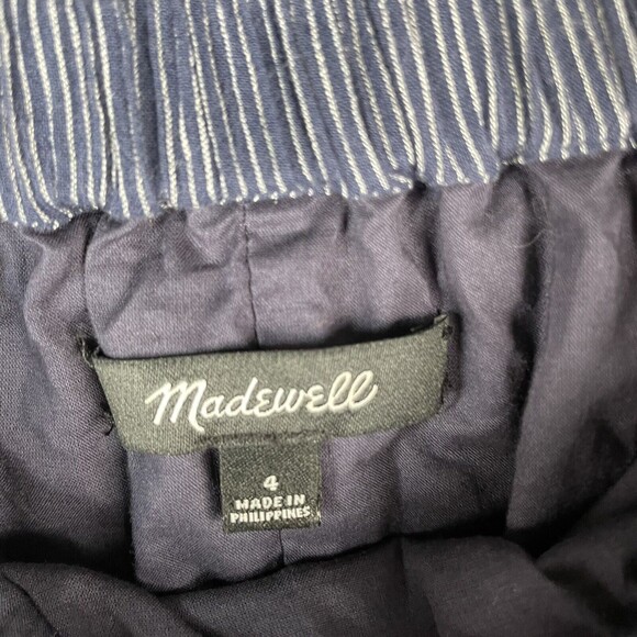Madewell Off-the-Shoulder Bell-Sleeve Dress in Blue Deep Navy Size 4 EUC - Picture 3 of 7